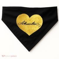 Love A. Hamilton Golden Signature Heart USA-Made Doggie Bandana thumb 0