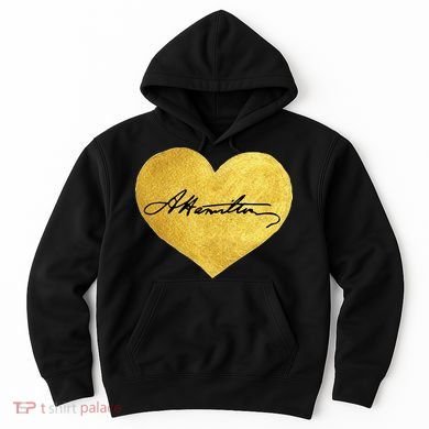 Love A. Hamilton Golden Signature Heart Hoodie