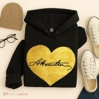 Love A. Hamilton Golden Signature Heart Hoodie thumb 4