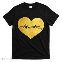 Love A. Hamilton Golden Signature Heart T-Shirt thumb 0