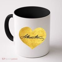 Love A. Hamilton Golden Signature Heart Coffee Mug thumb 0
