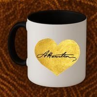 Love A. Hamilton Golden Signature Heart Coffee Mug thumb 2