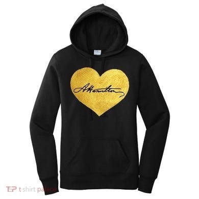 Love A. Hamilton Golden Signature Heart Women's Hoodie