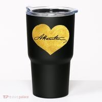 Love A. Hamilton Golden Signature Heart Tumbler thumb 0