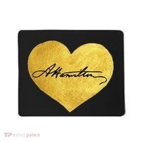 Love A. Hamilton Golden Signature Heart Mousepad thumb 0
