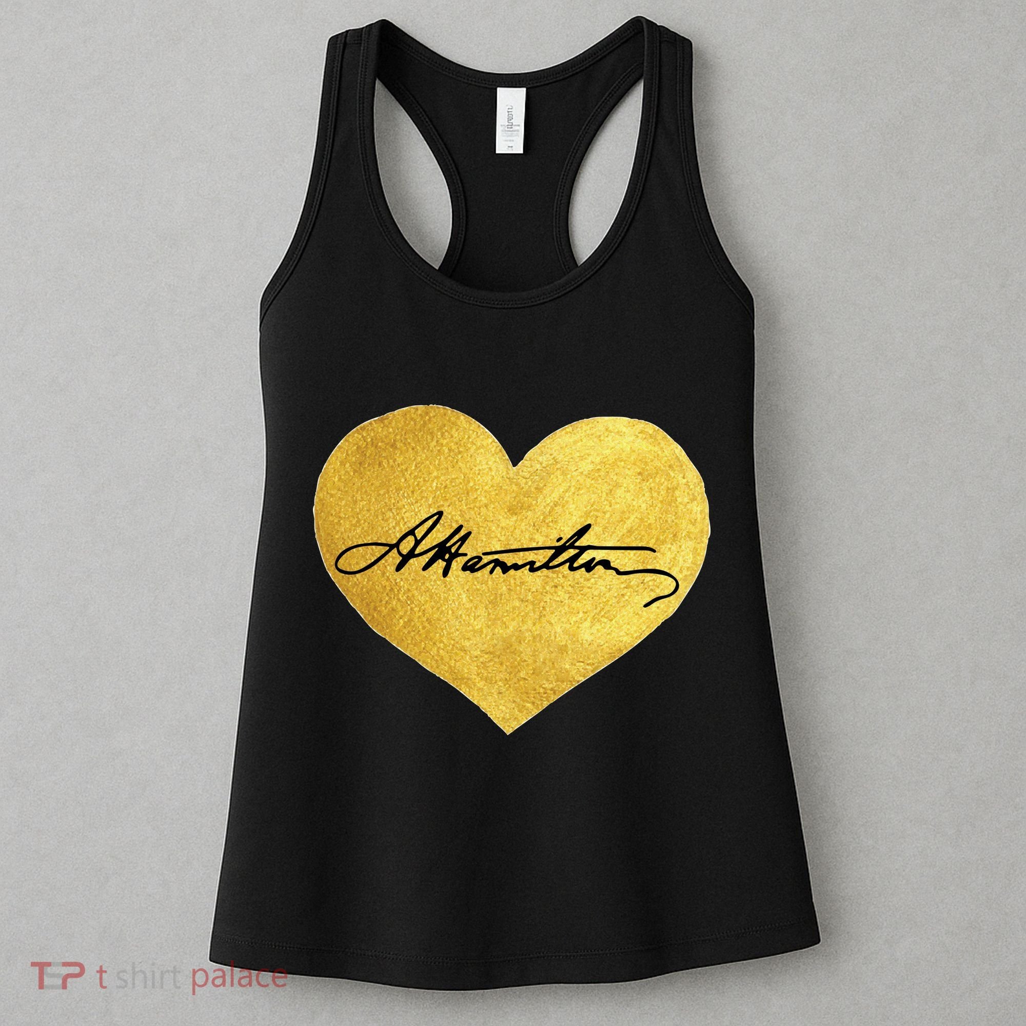 Love A. Hamilton Golden Signature Heart Women's Tank Top