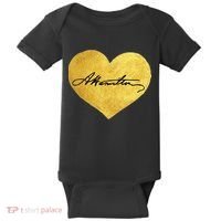 Love A. Hamilton Golden Signature Heart Baby Bodysuit thumb 0