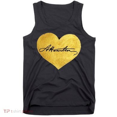 Love A. Hamilton Golden Signature Heart Tank Top