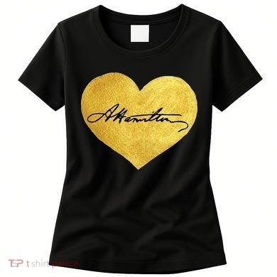 Love A. Hamilton Golden Signature Heart Women's T-Shirt