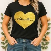 Love A. Hamilton Golden Signature Heart Women's T-Shirt thumb 2