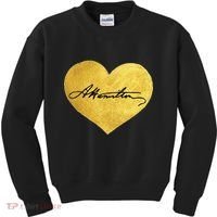 Love A. Hamilton Golden Signature Heart Kids Sweatshirt thumb 0