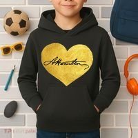 Love A. Hamilton Golden Signature Heart Kids Hoodie thumb 2