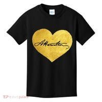 Love A. Hamilton Golden Signature Heart Kids T-Shirt thumb 0