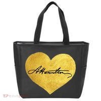 Love A. Hamilton Golden Signature Heart Tote Bag thumb 0