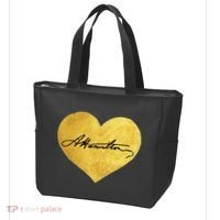 Love A. Hamilton Golden Signature Heart Tote Bag thumb 3
