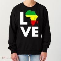 LOVE Africa Map Black History Month Women's Sweatshirt thumb 0
