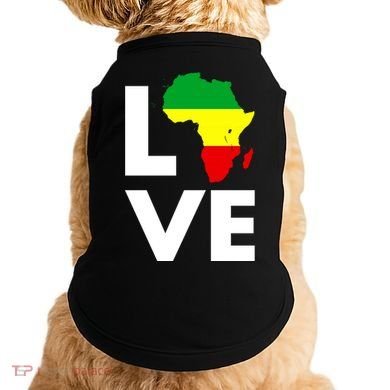 LOVE Africa Map Black History Month Doggie Tank