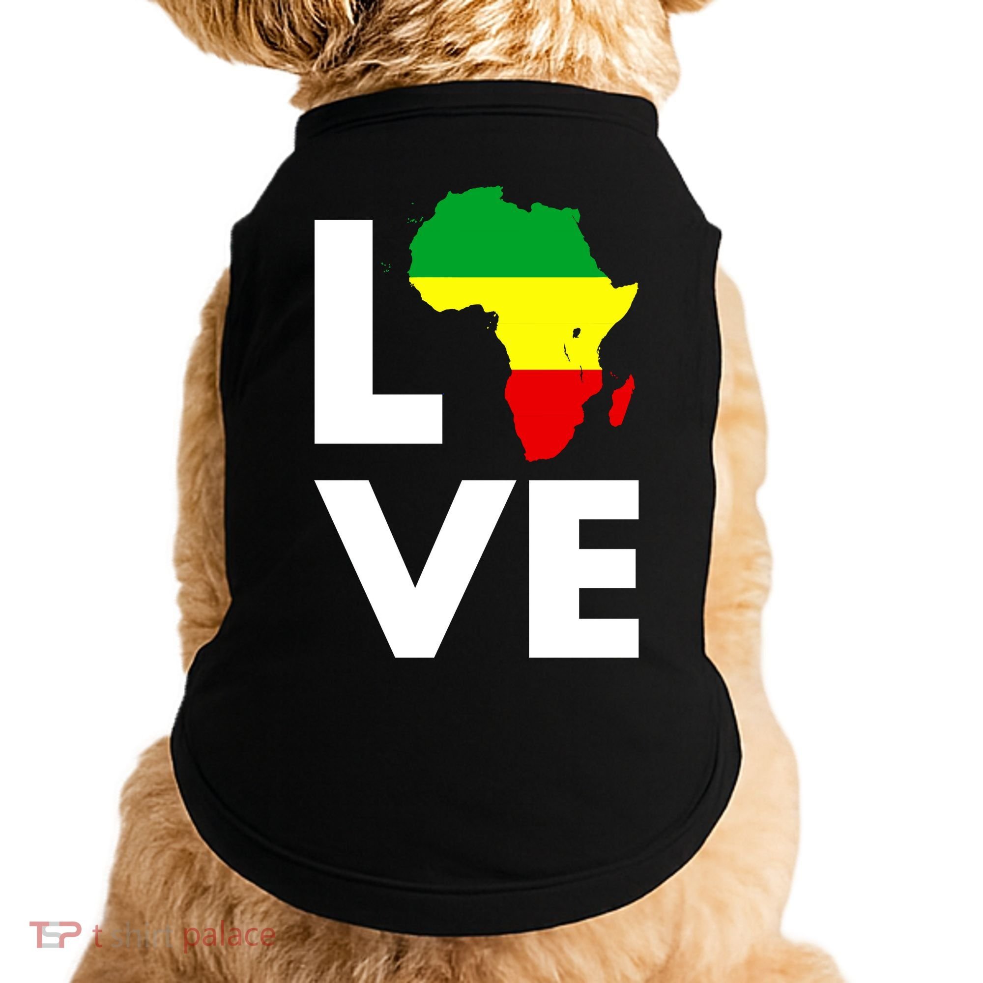 LOVE Africa Map Black History Month Doggie Tank