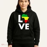 LOVE Africa Map Black History Month Hoodie thumb 5