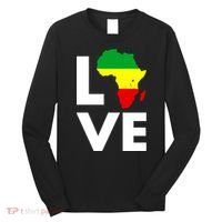 LOVE Africa Map Black History Month Long Sleeve Shirt thumb 0