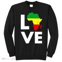 LOVE Africa Map Black History Month Sweatshirt thumb 0