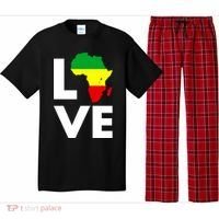 LOVE Africa Map Black History Month Pajama Set thumb 0