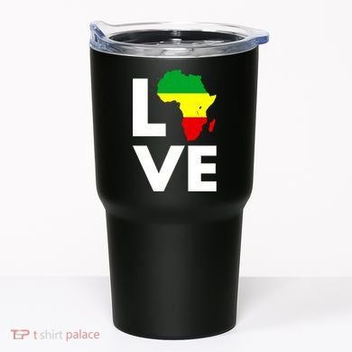 LOVE Africa Map Black History Month Tumbler