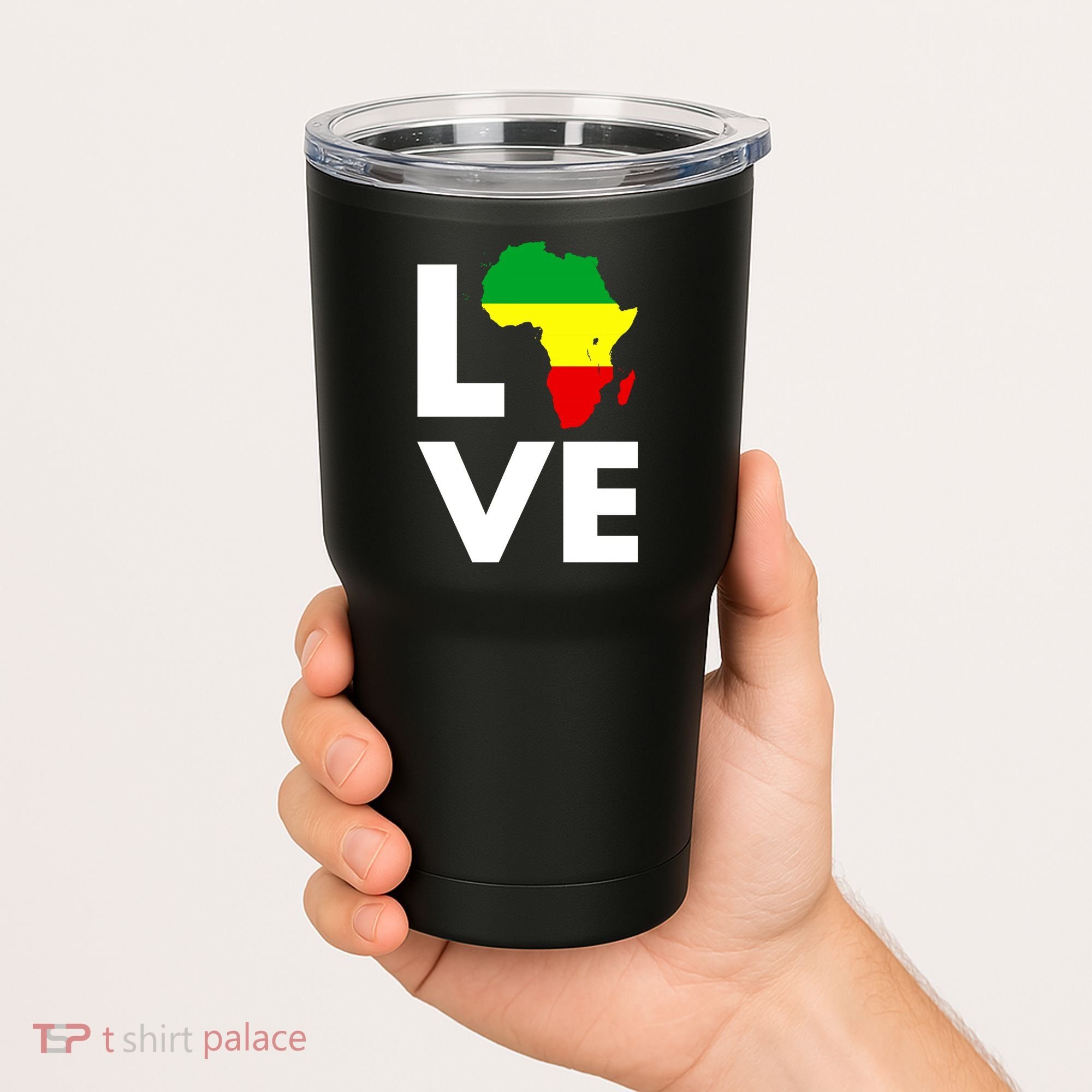 LOVE Africa Map Black History Month Tumbler