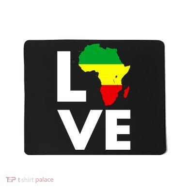 LOVE Africa Map Black History Month Mousepad