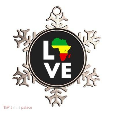 LOVE Africa Map Black History Month Ornament
