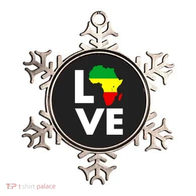 LOVE Africa Map Black History Month Ornament