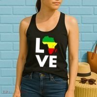 LOVE Africa Map Black History Month Women's Tank Top thumb 2