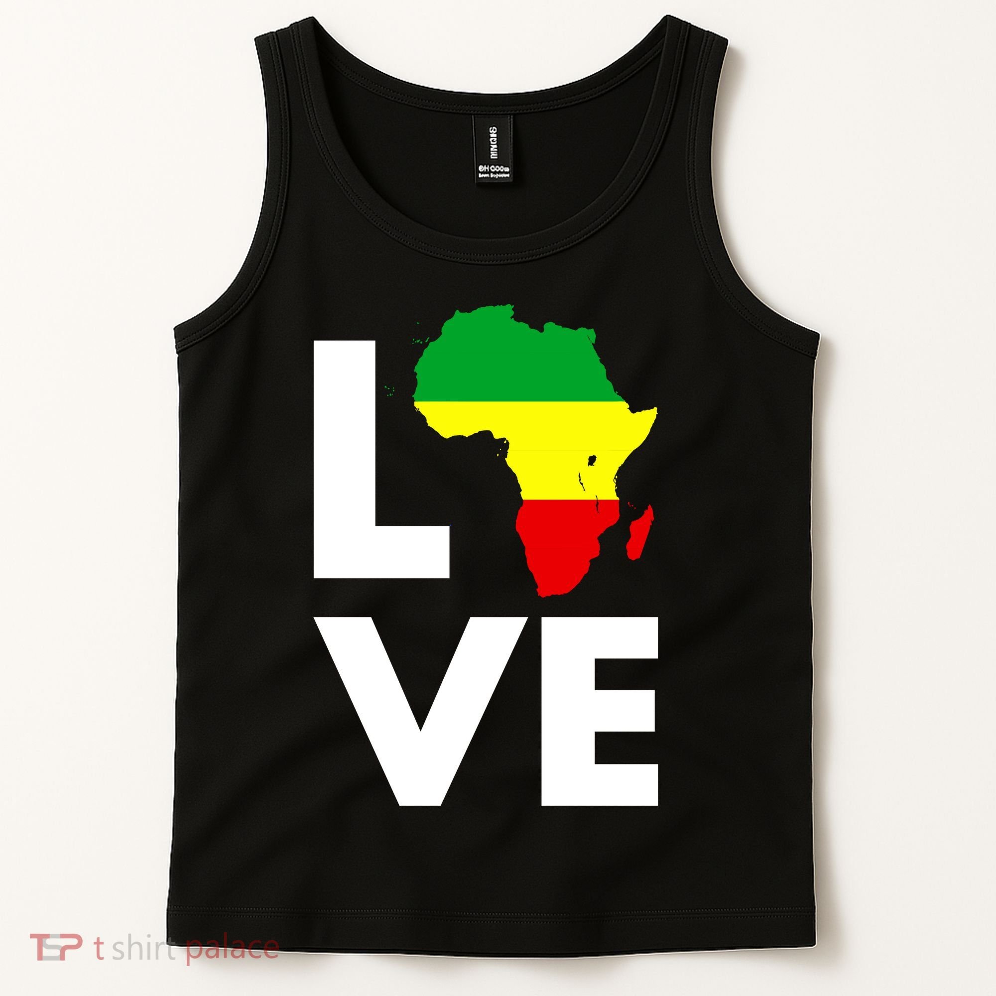 LOVE Africa Map Black History Month Tank Top
