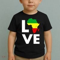 LOVE Africa Map Black History Month Toddler T-Shirt thumb 2