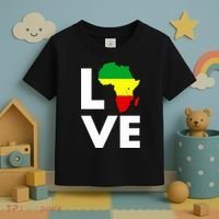 LOVE Africa Map Black History Month Toddler T-Shirt thumb 3