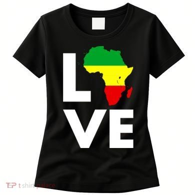 LOVE Africa Map Black History Month Women's T-Shirt