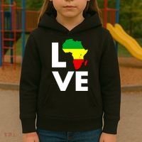 LOVE Africa Map Black History Month Kids Hoodie thumb 3