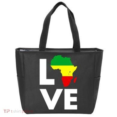 LOVE Africa Map Black History Month Tote Bag