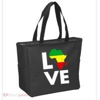 LOVE Africa Map Black History Month Tote Bag thumb 2