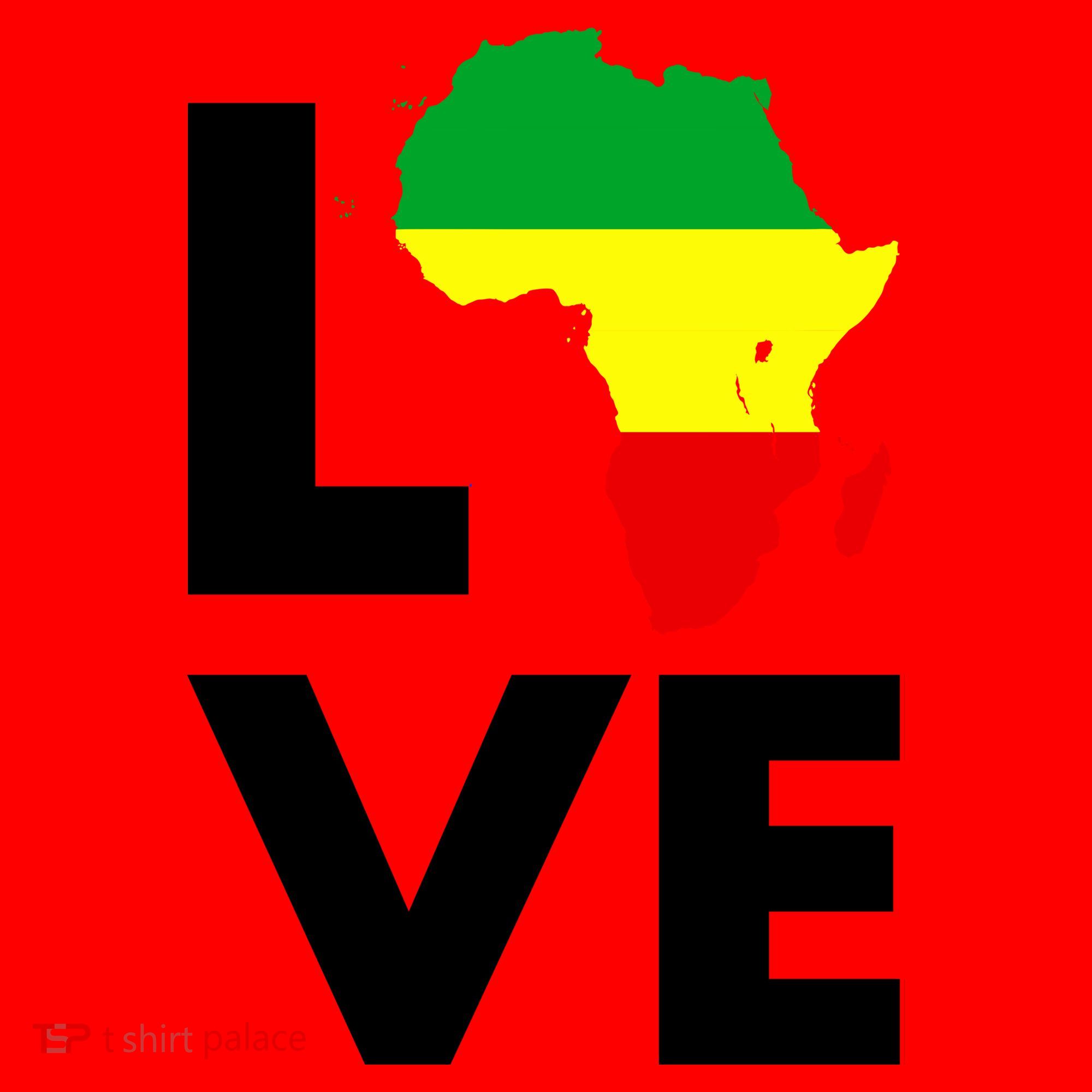 LOVE Africa Map Black History Month Santa Hat