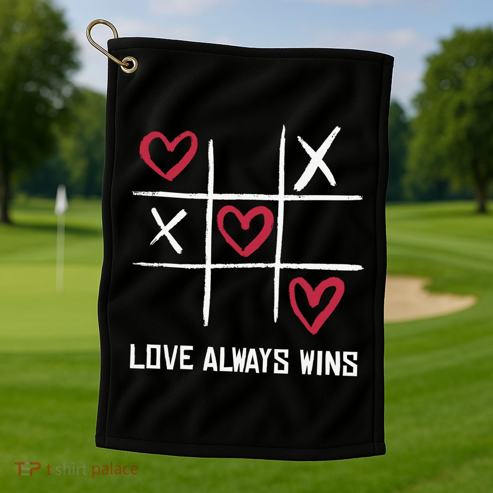 Love Always Wins Game Golf Towel