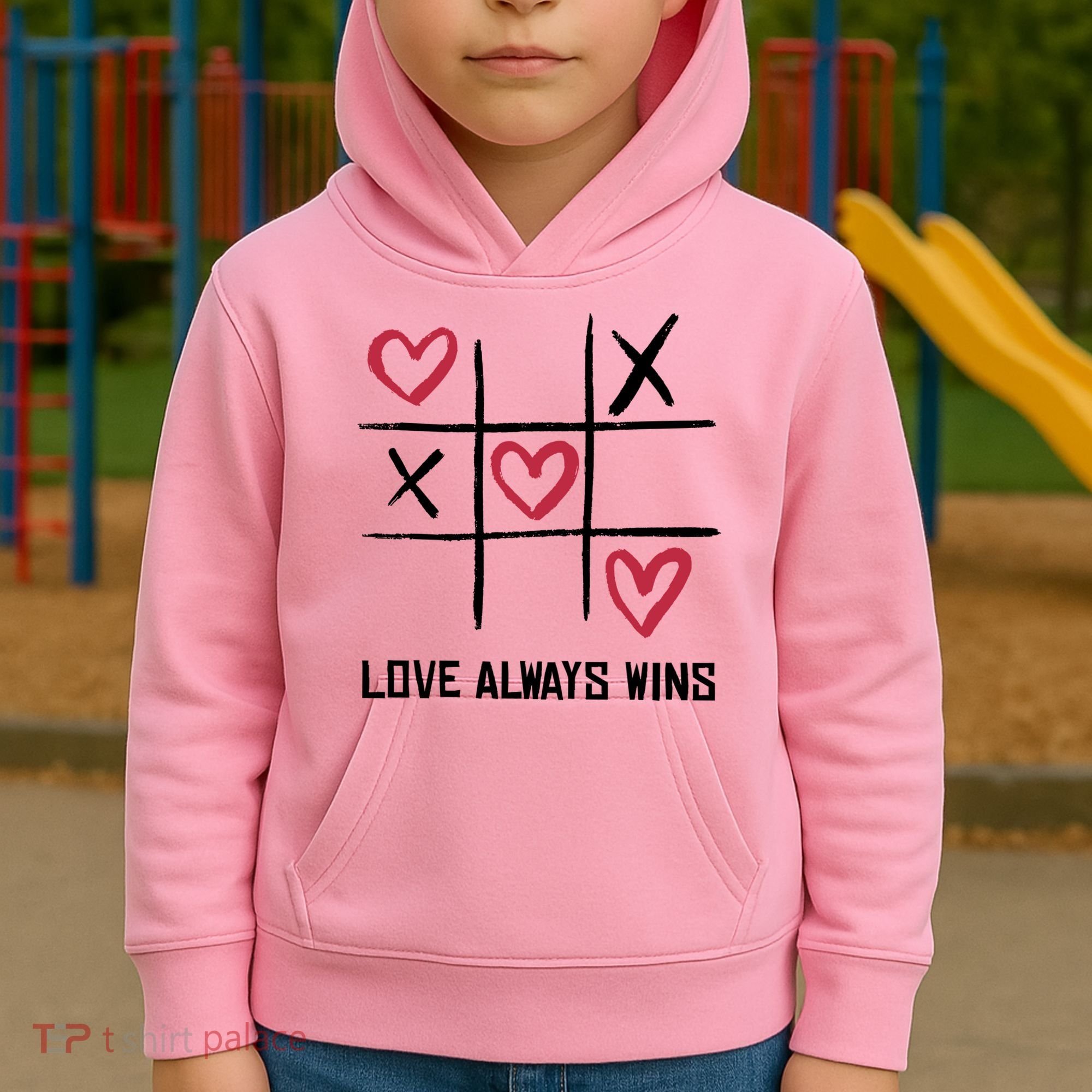Love Always Wins Game Kids Hoodie