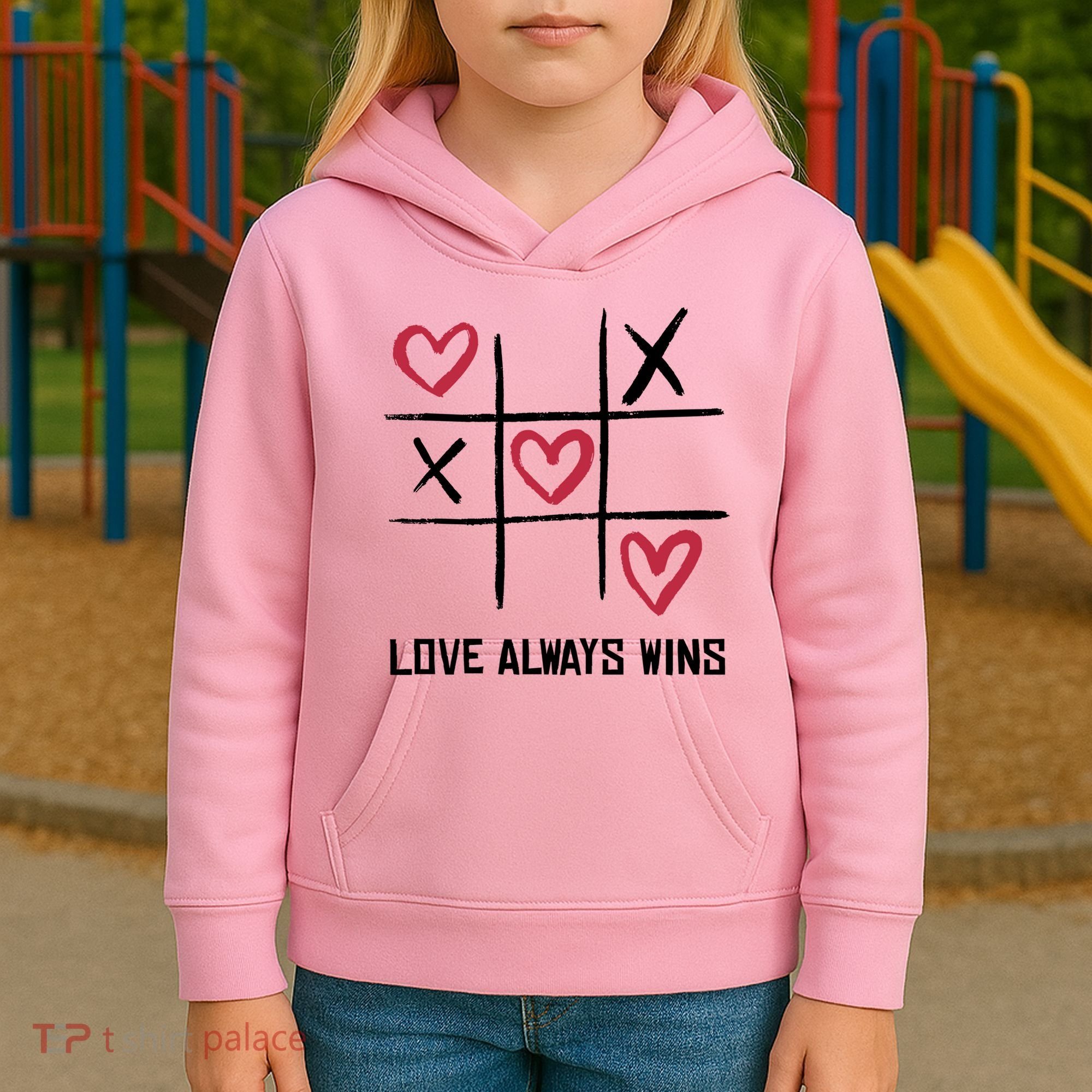 Love Always Wins Game Kids Hoodie