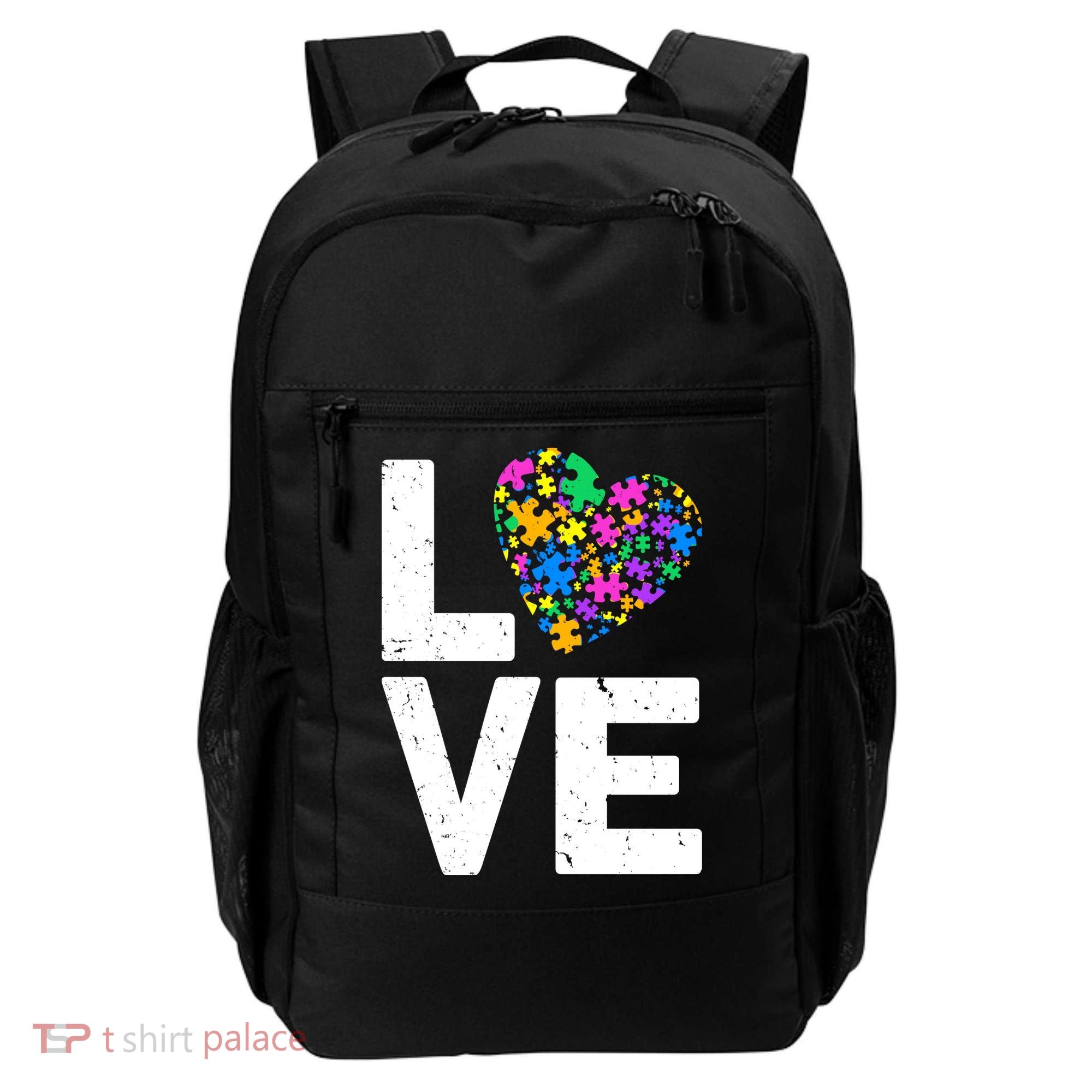 Love Autism Heart Backpack