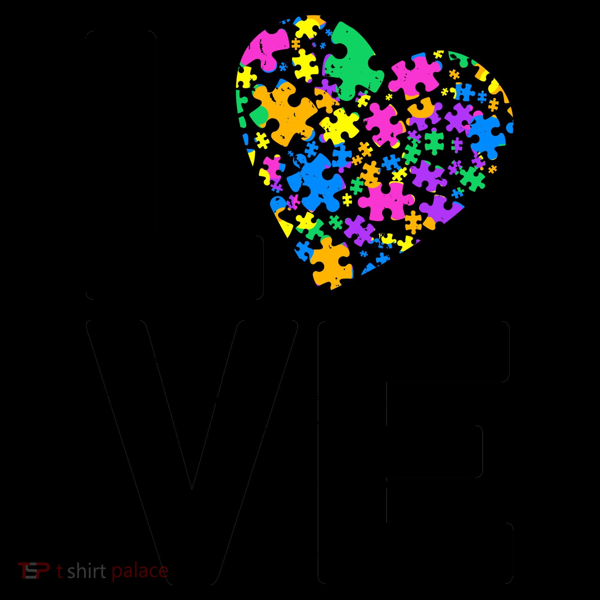 Love Autism Heart Coffee Mug