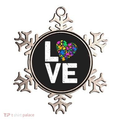 Love Autism Heart Ornament
