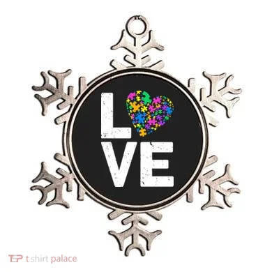 Love Autism Heart Ornament