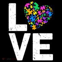 Love Autism Heart Ornament thumb 1
