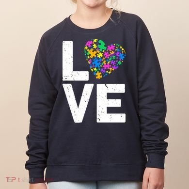Love Autism Heart Women's Sweatshirt