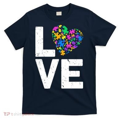 Love Autism Heart T-Shirt